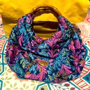 Lilly Pulitzer Bamboo handle purse